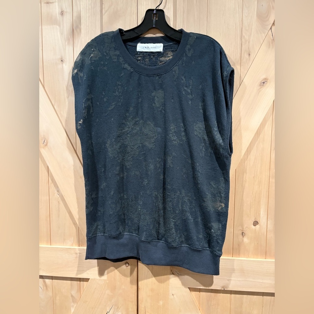 IRO Black Sheer Detail Top